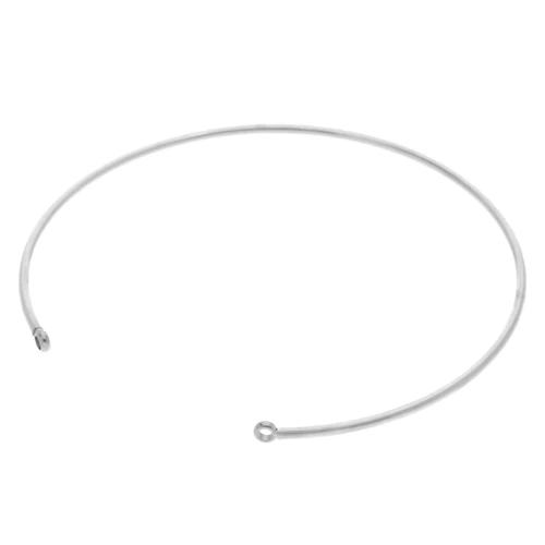 Slim 1.5x170 mm beaded bracelet with 2 closed rings - 304 stainless steel x1