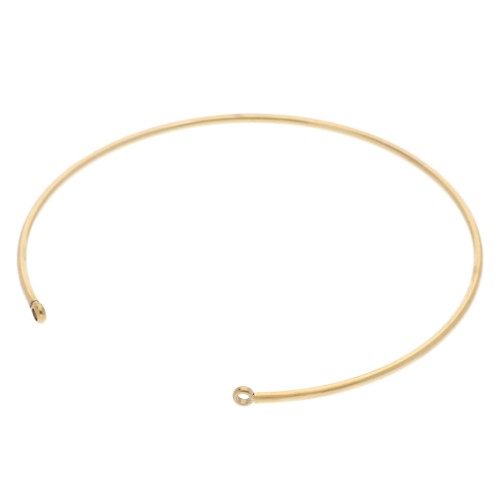 Bracelet 1.5x170 mm with 2 closed rings - Stainless steel 304 Gold x1