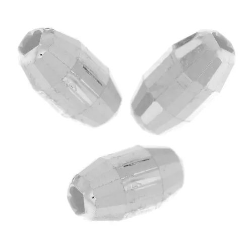 4.5x3mm 925 Sterling Silver Oval faceted beads x25