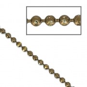 Faceted ball chain1.5 mm Bronze tone x1m|raw }}