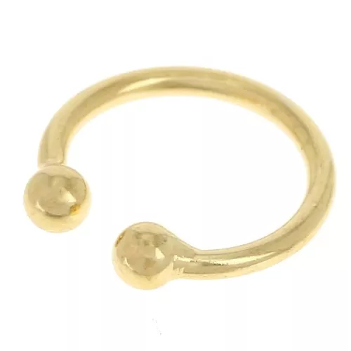 Fine gold plated 13 mm earring with balls x1