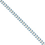 Epoxy resin herringbone chain 6.3 mm Blue gold x 20cm|raw }}