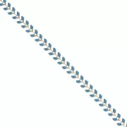 Epoxy resin herringbone chain 6.3 mm Blue gold x 20cm