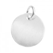 925 Sterling Silver medal charm 10mm to engrave x1
