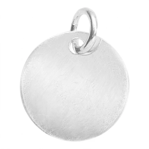 925 Sterling Silver medal charm 10mm to engrave x1