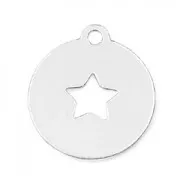 925 Sterling Silver star charm 13 mm x1