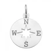 925 Sterling Silver compass charm 13 mm x1