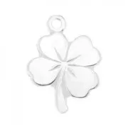 925 Sterling Silver clover charm 12x9  mm x1
