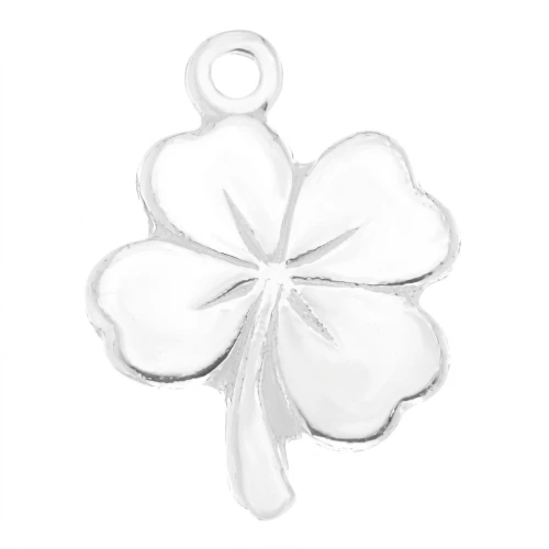 925 Sterling Silver clover charm 12x9  mm x1