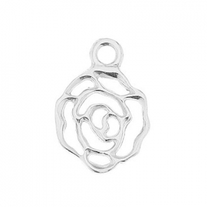 925 Sterling Silver flower charm  x1