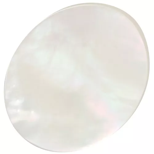 12x10mm Flat oval mother-of-pearl cabochon x1