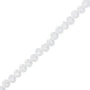 4x3.5mm Round faceted beads - Crystal x40cm|raw }}