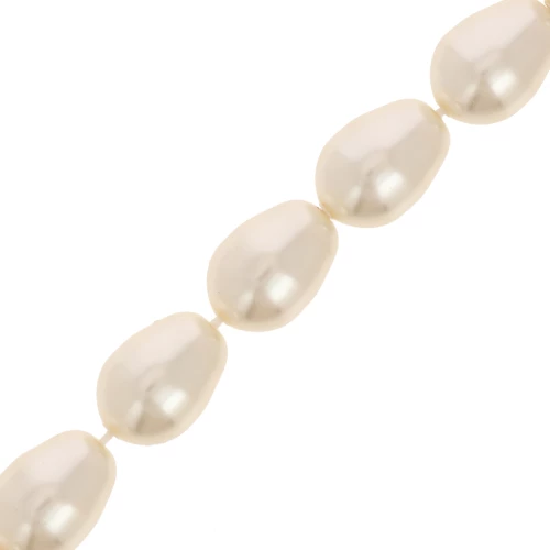Pear beads PureCrystal 5821 11x8 mm - Cream Rose Light x5