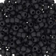 Seed beads Toho 8/0 TO8R49F - Opaque Jet Mat x8g|raw }}
