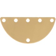Multi-row half-moon weaving and mounting accessory 25x12 mm Gold x1|raw }}