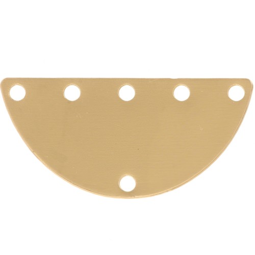 Multi-row half-moon weaving and mounting accessory 25x12 mm Gold x1