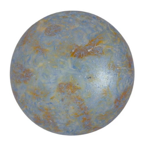 25mm Round glass cabochon by Puca® - Opaque Green Turquoise Spotted x1