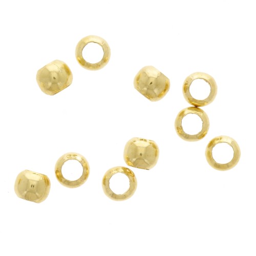 Crimp beads 3 mm Gold x100