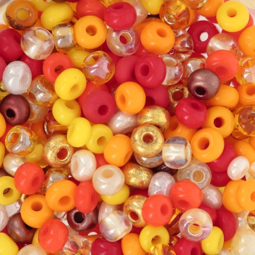 Preciosa Seed beads 6/0 4 mm - Mix Sun x20g