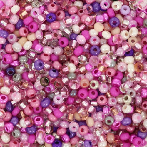 Preciosa Seed beads 11/0 2 mm - Mix Rose - Violet x20g