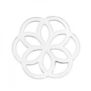 925 Sterling Silver rosette spacer 15 mm x1