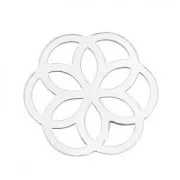 925 Sterling Silver rosette spacer 15 mm x1