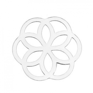 925 Sterling Silver rosette spacer 15 mm x1