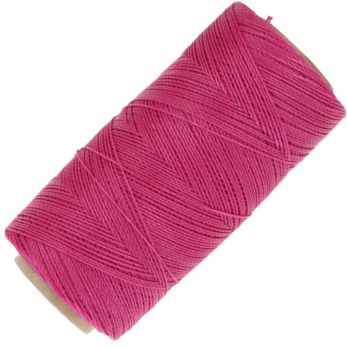 Linhasita waxed thread spool for micro macramé 0.5 mm - Bright Pink (1435) x335m