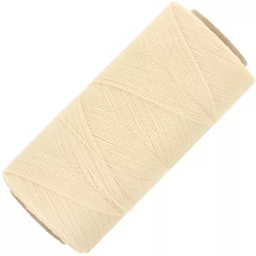 Linhasita waxed thread spool for micro macramé 0.5 mm - Light linen (1438) x335m
