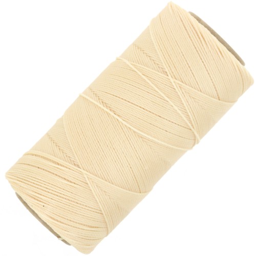 Linhasita waxed thread spool for micro macramé 0.75 mm - Light linen(1438) x228m