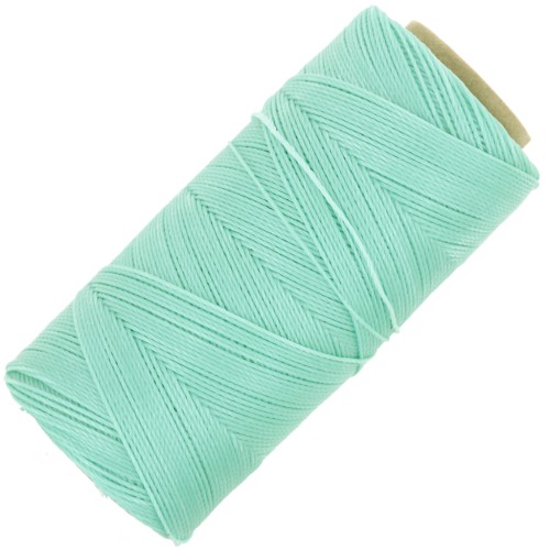 Linhasita waxed thread spool for micro macramé 0.75 mm - Mint Green (1444) x228m