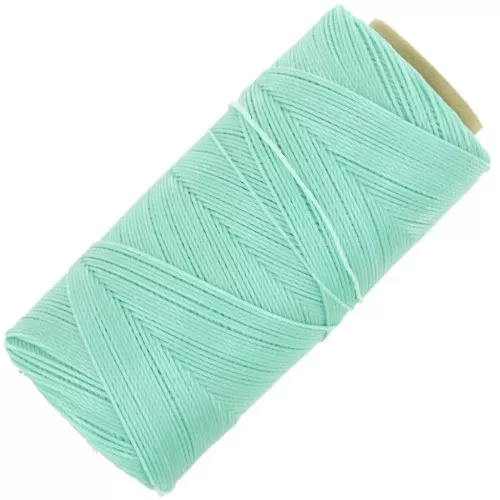 Linhasita waxed thread spool for micro macramé 0.75 mm - Mint Green (1444) x228m