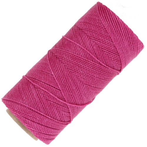 Linhasita waxed thread spool for micro macramé 1 mm - Bright Pink (1435) x168m