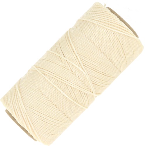 Linhasita waxed thread spool for micro macramé 1 mm - Light linen (1438) x168m