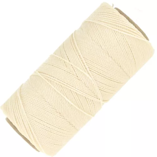 Linhasita waxed thread spool for micro macramé 1 mm - Light linen (1438) x168m