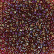 Miyuki Delica 11/0 DB1748 - Cranberry Lined Chartreuse AB x8g