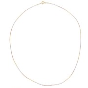 1.3mm 925 Sterling Silver Trace choker - Fine gold plated - Rose Gold x45cm|raw }}