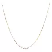 1.3mm 925 Sterling Silver Trace choker - Fine gold plated - Rose Gold x45cm