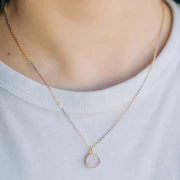 1.3mm 925 Sterling Silver Trace choker - Fine gold plated - Rose Gold x45cm