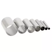 Cylinder cookie cutter assortment for polymer clay - Stainless steel x7