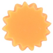 18mm Resin sunflower cabochon - Orange - Brown x1