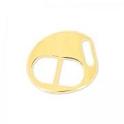 Oval clasp 14x12 mm for 5mm lace fine Gold plated x1|raw }}