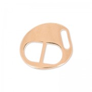 Oval clasp 14x12 mm for 5mm lace rose gold tone x1|raw }}