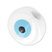 Eye puck in ceramic 10 mm white/Blue x1|raw }}