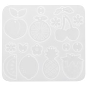 Silicone mold for fruit & flower pendants & spacers x1