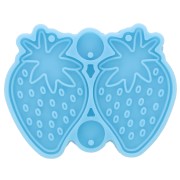 Silicone mold for making strawberry pendants in epoxy resin & ceramic powder