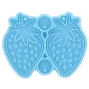Silicone mold for making strawberry pendants in epoxy resin & ceramic powder
