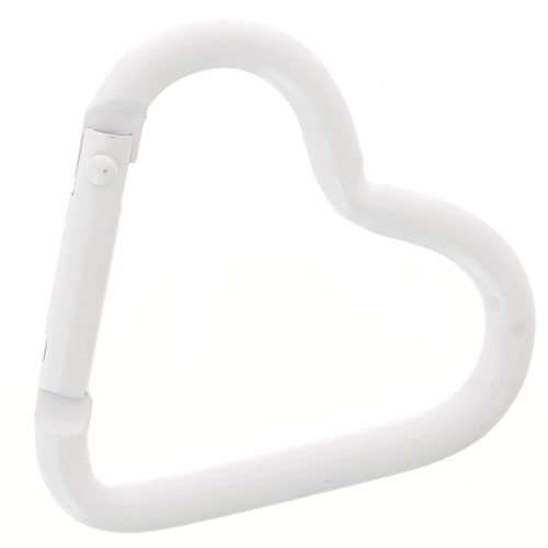42x44mm Aluminum heart Lobster Clasp - White x1