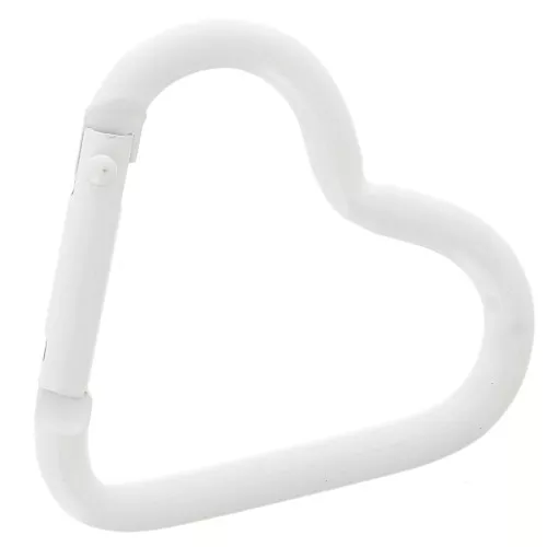 42x44mm Aluminum heart Lobster Clasp - White x1