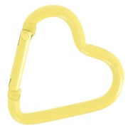 42x44mm Aluminum heart Lobster Clasp - Yellow x1|raw }}